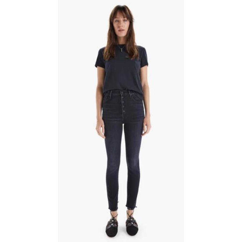 Mother 24 the Pixie Swooner Ankle Fray in Thunder Road